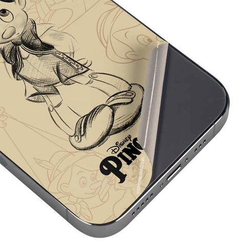 Disney Pinocchio Sketches Portrait iPhone 14 Pro Skin
